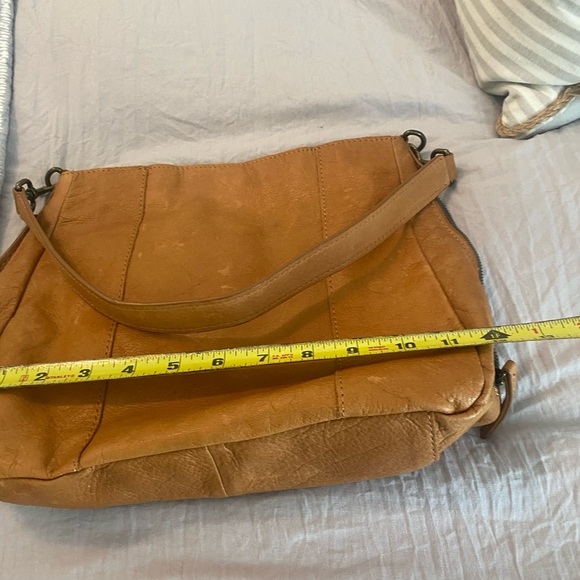 American Leather Co. Buttery Soft Tote Shopper Hobo Shoulder Bag Camel Brown - Picture 6 of 8